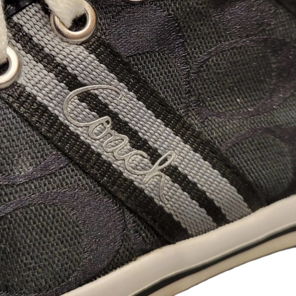 COACH designer black and gray sneakers size 7 - Picture 6 of 11
